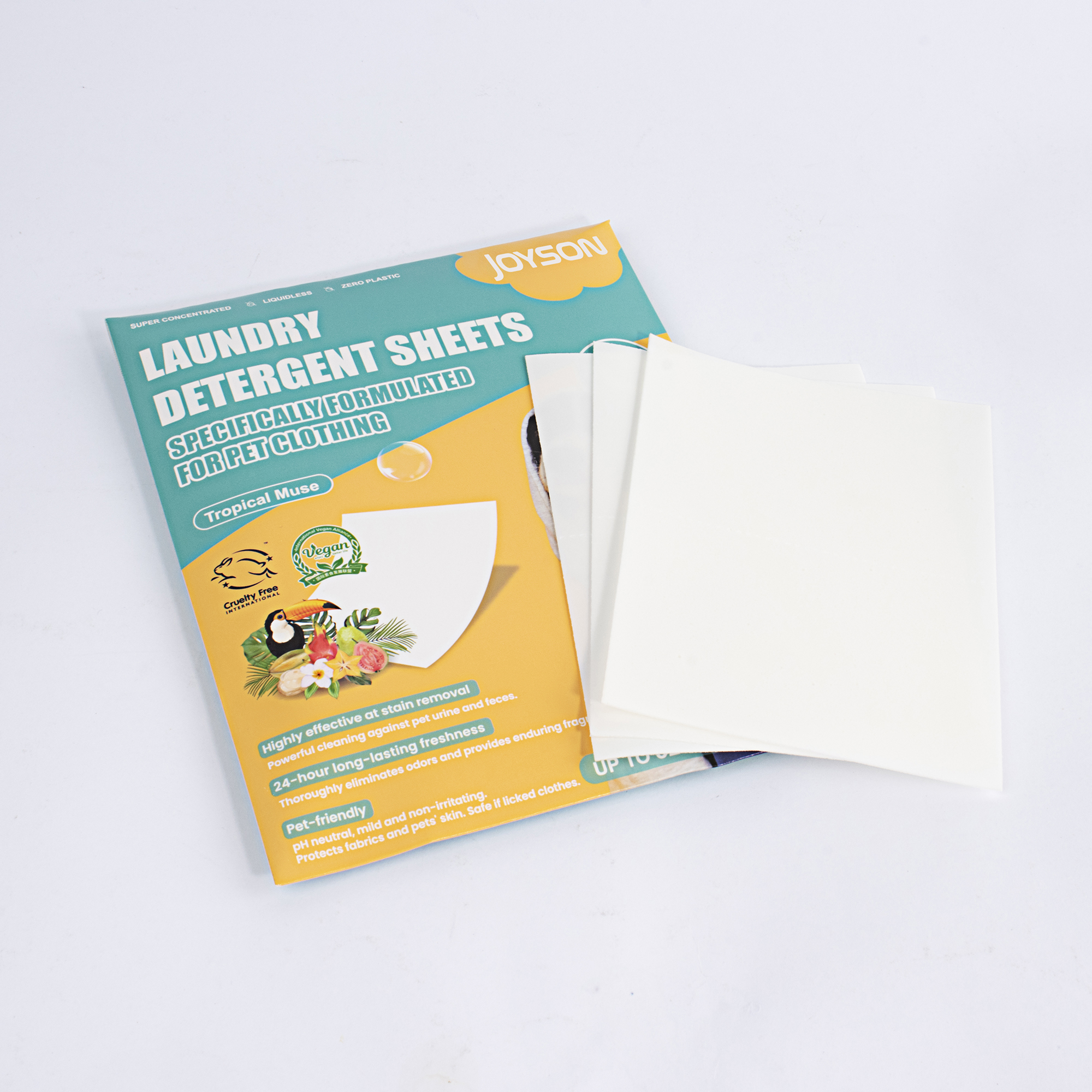 定制加工宠物织物洗衣片除尿渍体味宠物泡泡纸除毛清洁衣服洗衣片