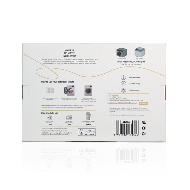 工厂生产可生物降解洗衣片亲肤配方泡泡片无害成分柔软洁净洗衣片